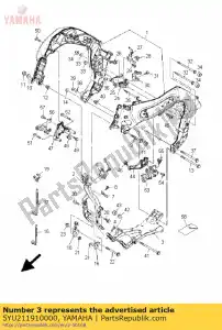 yamaha 5YU211910000 downtube - Lado inferior