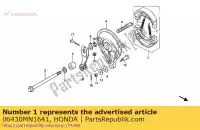 06430MN1641, Honda, jeu de chaussures, frein honda nsr  s f nsr50s 50 , Nouveau