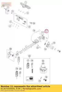 ktm 61307050000 meccanismo di blocco del sedile cpl. - Il fondo