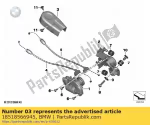 bmw 18518566945 pare-éclaboussures, volet d'échappement - La partie au fond