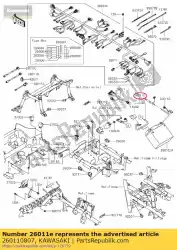 Ici, vous pouvez commander le câble, batterie (+) auprès de Kawasaki , avec le numéro de pièce 260110807: