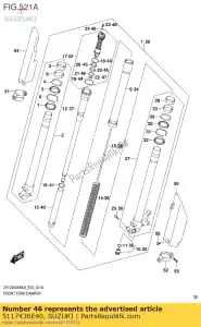 suzuki 5117436E40 o ring - Onderkant