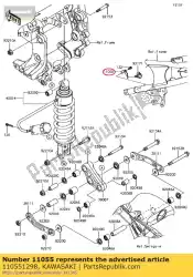 Qui puoi ordinare staffa zg1400a9f da Kawasaki , con numero parte 110551298: