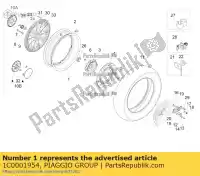 1C0001954, Piaggio Group, velg vespa zapm80100, zapm80101, zapma7100 zapm808g, zapm80200, zapm8020, zapma7200, zapma78g 946 125 150 946 2014 2016 2017 2018 2019 2020 2021 2022, Nieuw