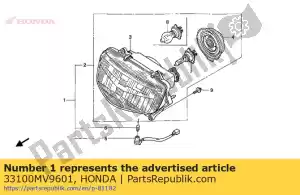 Honda 33100MV9601 cabeça leve - Lado inferior