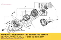 Aqui você pode pedir o conjunto de rotor em Honda , com o número da peça 31101MCA003: