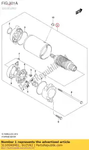 Suzuki 3110040H01 conjunto de motor, estrella - Lado inferior