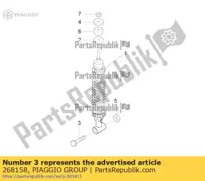 Piaggio Group 268158 parafuso - Lado inferior