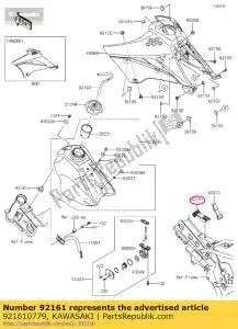 kawasaki 921610779 amortisseur, réservoir de carburant klx110caf - La partie au fond