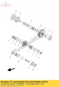 yamaha 933052051000 bearing - Bottom side