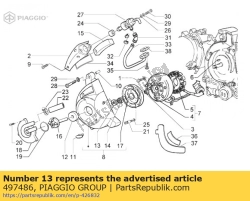 Aprilia 497486, Afdichtringen kit, OEM: Aprilia 497486