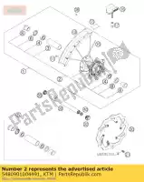 5480901004491, KTM, mozzo anteriore cpl. argento sx 03 husqvarna ktm  exc lc4 rally smc smr supermoto sx sxs xc xcf xcr 125 144 150 200 250 300 350 400 450 500 505 525 530 540 560 625 640 660 690 2002 2003 2004 2005 2006 2007 2008 2009 2010 2011 2012 2013 2014 2015 2016 2017 2018 2019 2020, Nuovo