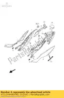 4721144H00YMD, Suzuki, deksel, frame, l (s suzuki sfv 650 2011, Nieuw