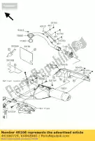 491060729, Kawasaki, cobertura-silencioso klx250scf kawasaki klx 250 2009 2010 2011 2012 2013 2014 2015 2016, Novo