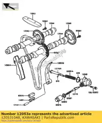 Here you can order the guide-chain,cam,fr z1000-k1 from Kawasaki, with part number 120531048: