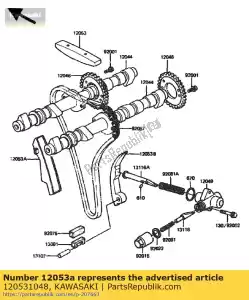 kawasaki 120531048 guide-chain,cam,fr z1000-k1 - Bottom side