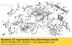 Honda 80251HP0A00ZA guardabarros, l. rr. * nh1 * - Lado inferior