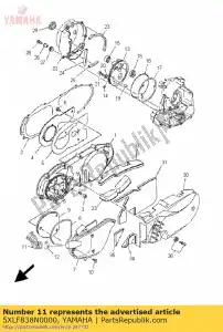 yamaha 5XLF838N0000 duct 1 - Bottom side