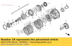 Ici, vous pouvez commander le écrou, verrouillage, 20 mm auprès de Honda , avec le numéro de pièce 90231ML4610: