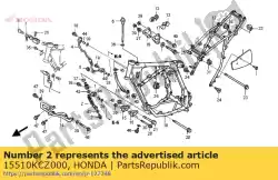 Ici, vous pouvez commander le tuyau d'huile a auprès de Honda , avec le numéro de pièce 15510KCZ000: