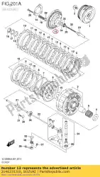 Here you can order the disk,clutch pre from Suzuki, with part number 2146231J10: