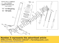 AP8123794, Aprilia, kogel ring set. compleet, Nieuw