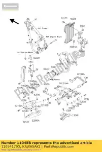 kawasaki 110541793 support kl650a7f - La partie au fond