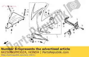 honda 64250MGPM30ZA juego de parabrisas (wl) * tipo1 * (tipo1) - Lado inferior