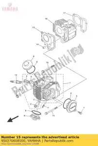 yamaha 950270608500 parafuso, flange (4nm) - Lado inferior