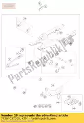 Qui puoi ordinare bullone forcellone m16x1,5 07 da KTM , con numero parte 77304037000: