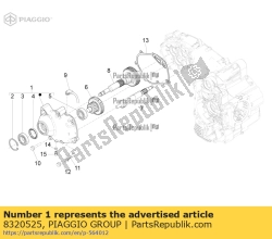 Aprilia 8320525, Couvercle de transmission cpl., OEM: Aprilia 8320525