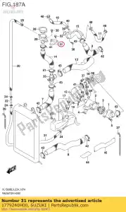 suzuki 1779240H00 suporte, conduta - Lado inferior