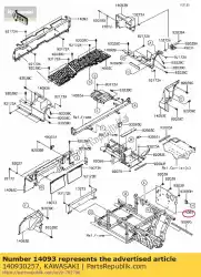 Ici, vous pouvez commander le 01 couvercle,poussière,boîte a/c auprès de Kawasaki , avec le numéro de pièce 140930257: