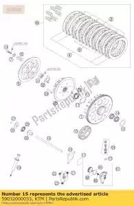 ktm 59032000033 primary gear 33-t - Bottom side