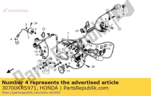 Honda 30700KRS971 cap assy., supressão de ruído - Lado inferior