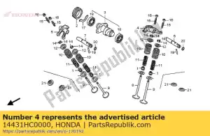 Honda 14431HC0000 braço, in. válvula rocker - Lado inferior