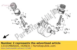 Honda 13101MBA000 pistão (padrão) - Lado inferior