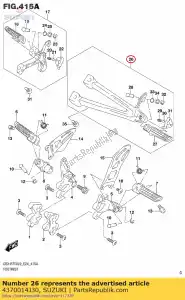 suzuki 4370014J30 repose-pieds assy, ??p - La partie au fond