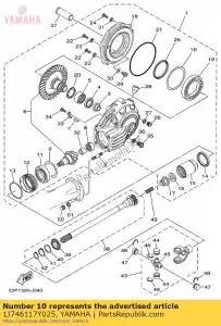 yamaha 1J746117Y025 spessore, corona dentata (0,25 t) - Il fondo