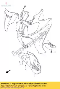 suzuki 4813010GA0YAY cover comp, fr l - Onderkant