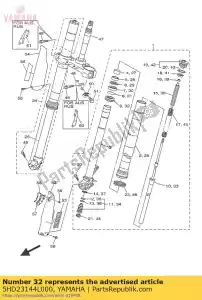 yamaha 5HD23144L000 seal, dust - Bottom side