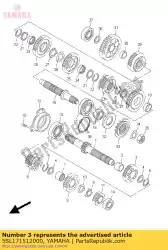 Aqui você pode pedir o engrenagem, 5º pinhão em Yamaha , com o número da peça 5SL171512000: