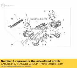 Qui puoi ordinare unione da Piaggio Group , con numero parte 1A0088345: