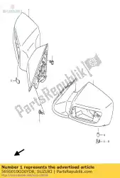 Here you can order the mirror assy,rr from Suzuki, with part number 5650010G00YD8: