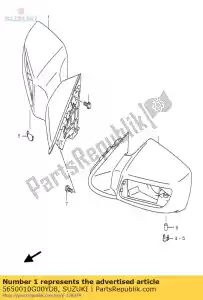 suzuki 5650010G00YD8 mirror assy,rr - Bottom side