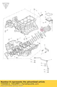 triumph T3600812 anel-o - Lado inferior