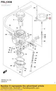 suzuki 1350241C00 couvercle, diaphragme - La partie au fond