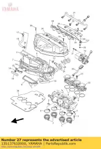 yamaha 13S137610000 injetor - Lado inferior