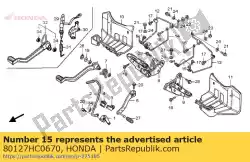 Ici, vous pouvez commander le rester, l. Garde-boue i auprès de Honda , avec le numéro de pièce 80127HC0670: