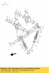 suzuki 1291101D00 zawór, wlot - Dół